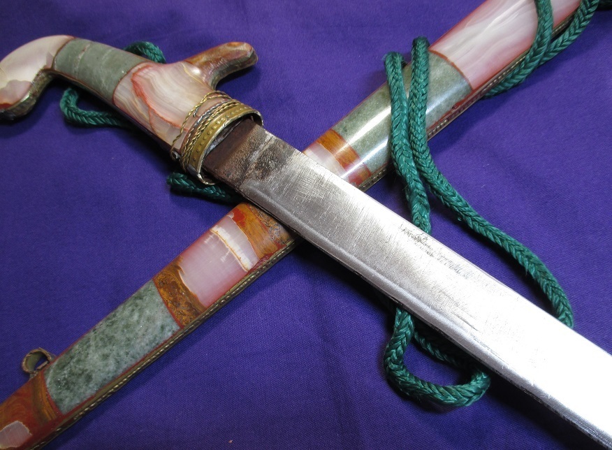 トルコの装飾刀（大理石のサーベル） : 軍装品・刀剣・短剣